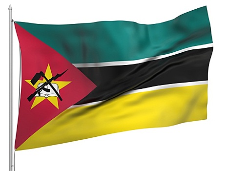 飞,旗帜,莫桑比克,国家