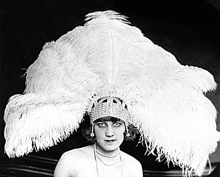 女人,巨大,羽毛,帽子,20世纪20年代,德国,欧洲