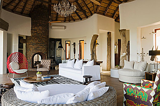 客厅,南非,房子,白色,沙发