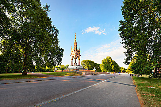 阿尔伯特亲王纪念碑,肯辛顿花园,伦敦,英格兰,英国
