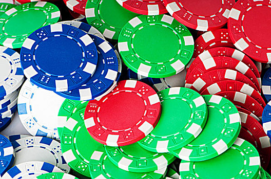 一堆,多样,赌场,筹码,赌博,概念