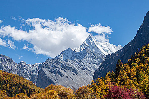 稻城亚丁风光仙乃日雪山