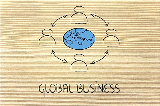 全球商务,沟通,人,联系,地球