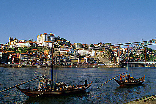 葡萄牙,波尔图,天际线,全视图