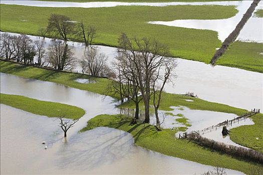 朴素,洪水,河,威尔士,英国
