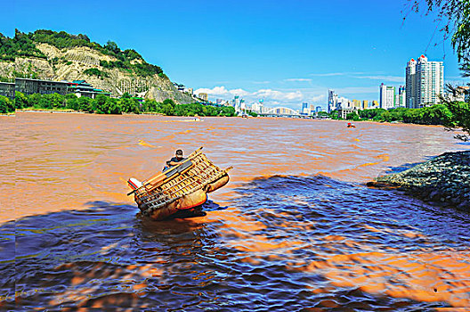 甘肃兰州黄河,漂流