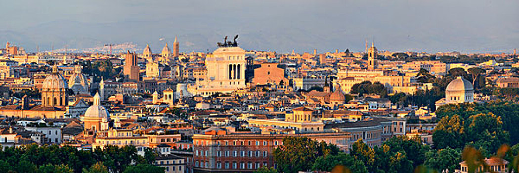 罗马,屋顶,全景,古代建筑,意大利