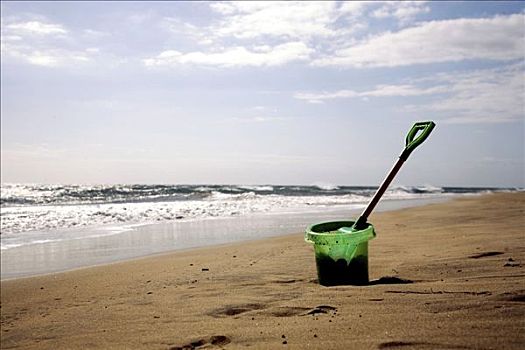 铲,桶,海滩,大卡纳利岛,西班牙