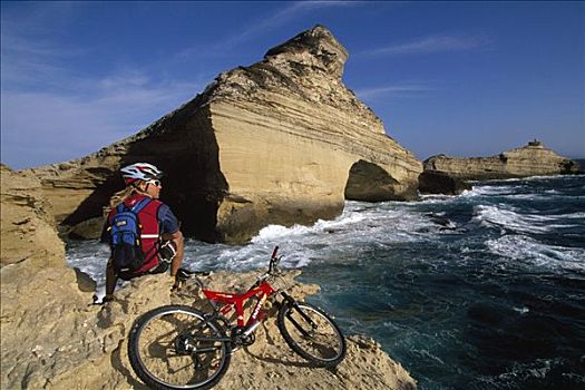 山地自行车,博尼法乔,科西嘉岛,法国