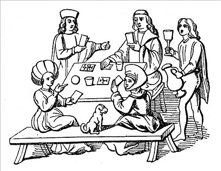 卡,聚会,早,16世纪,艺术家,未知