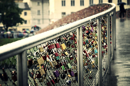 爱人,锁,萨尔茨堡,奥地利