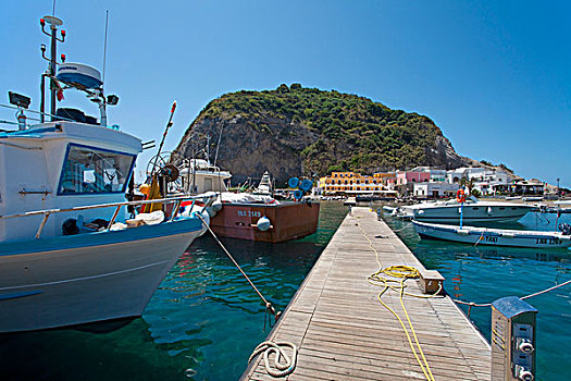 码头,捕鱼,乡村,伊斯基亚,那不勒斯湾,坎帕尼亚区,区域,意大利,欧洲