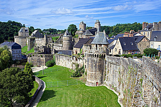 中世纪,城堡,13世纪,布列塔尼半岛,法国
