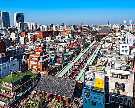 购物街,庙宇,浅草寺