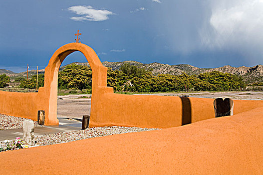 入口,教堂,新墨西哥,美国