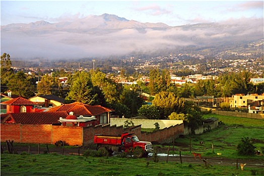 城镇,安第斯山,厄瓜多尔,南美