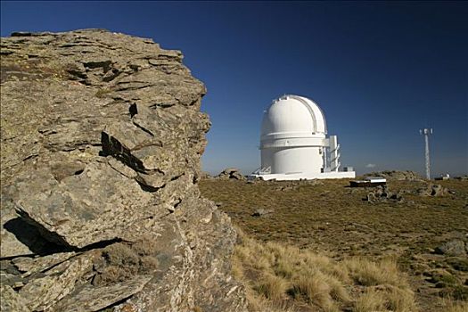 西班牙,观测,望远镜,圆顶,石头,蓝天
