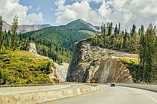 泛加高速公路,落基山脉,靠近,金色,不列颠哥伦比亚省,加拿大