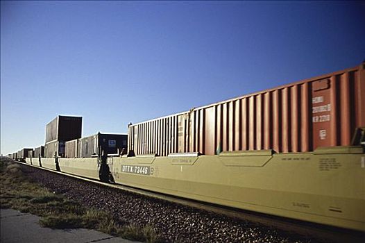 货运列车,内布拉斯加州,美国