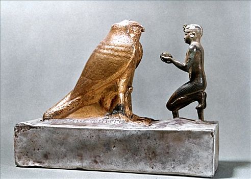 正面,猎鹰,古埃及,公元前7世纪,艺术家,未知