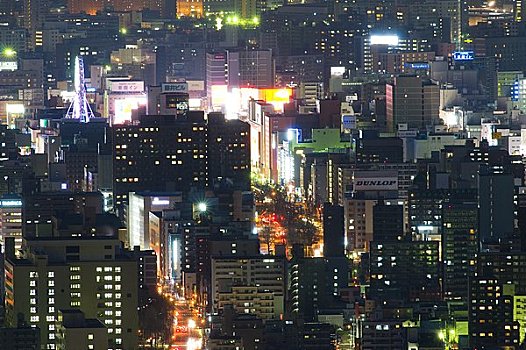 夜景,札幌