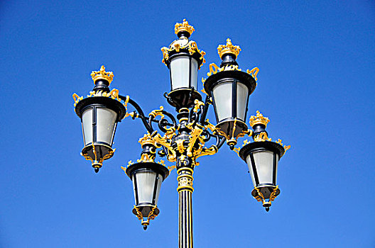 镀金,街道,灯笼,地面,皇宫,马德里,西班牙,伊比利亚半岛,欧洲