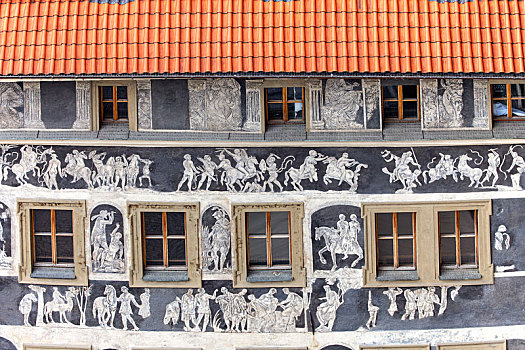 文艺复兴,房子,老城广场,布拉格,捷克共和国