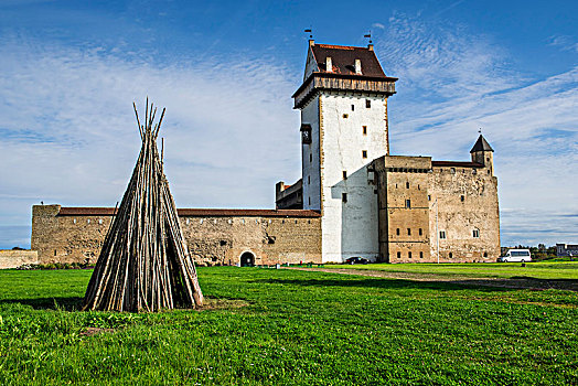 赫尔曼,城堡,要塞,爱沙尼亚,欧洲