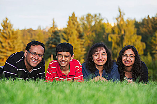 家庭照,公园,秋天,埃德蒙顿,艾伯塔省,加拿大