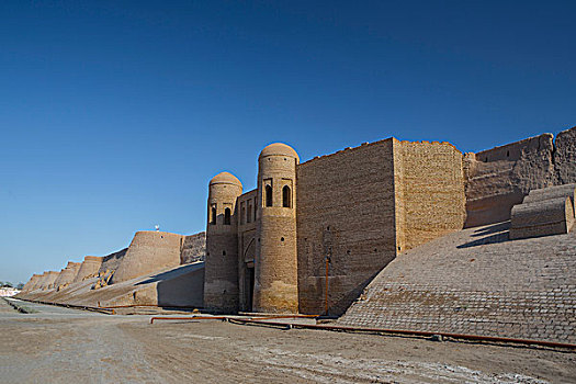 乌兹别克斯坦,区域,希瓦,南方,墙壁