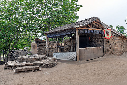 山东沂蒙山区石头村石头房景观,沂蒙影视基地