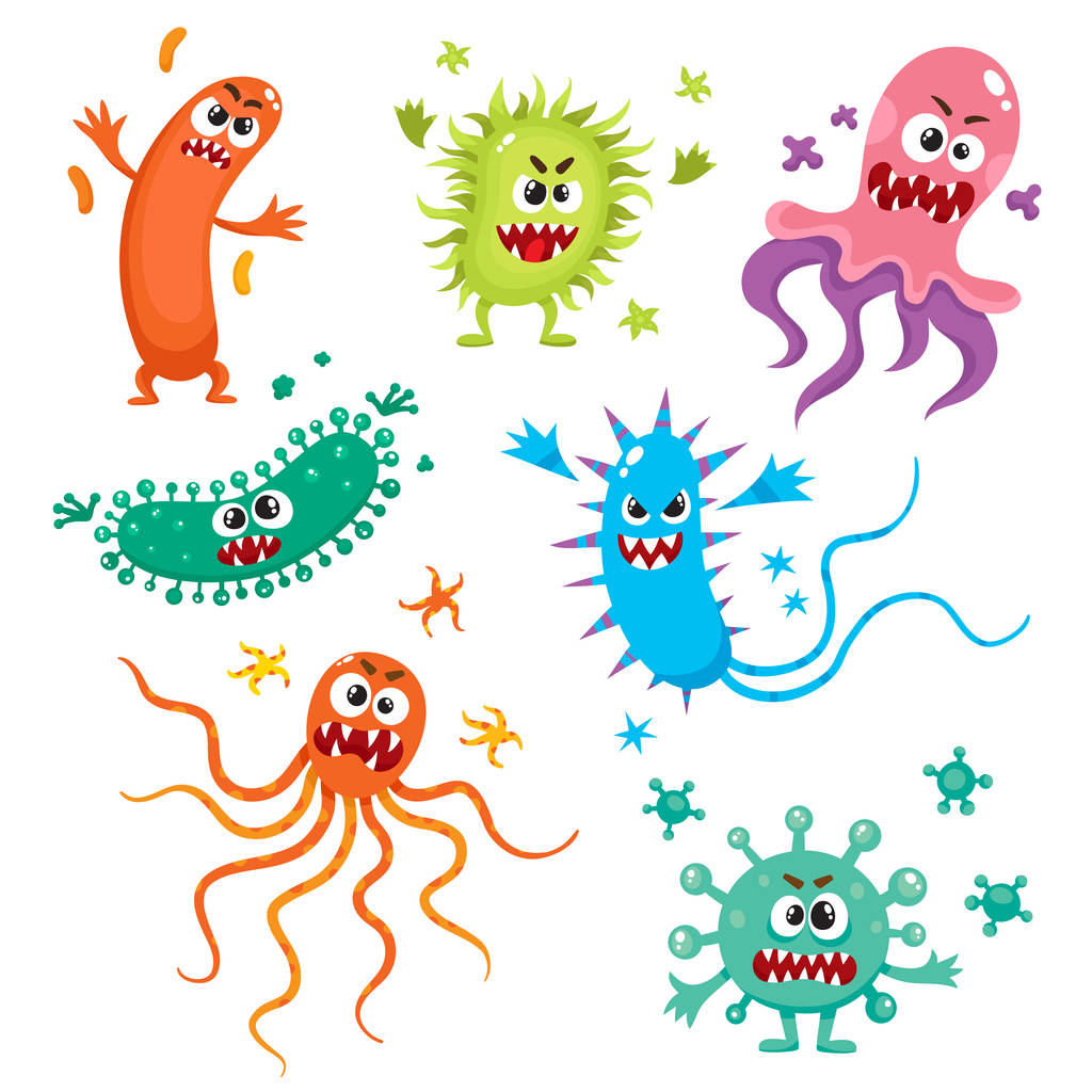 细菌照片卡通图片