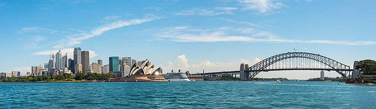 风景,悉尼,剧院,海港大桥,天际线,新南威尔士,澳大利亚,大洋洲