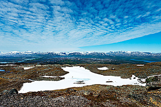 风景,山峦,拉普兰,北方,瑞典,斯堪的纳维亚,欧洲