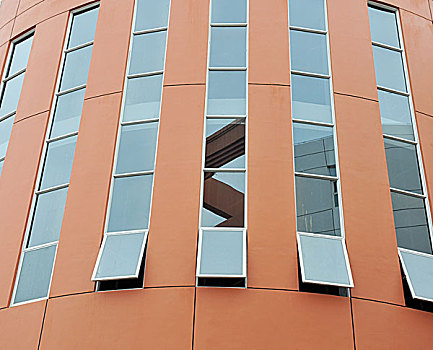 建筑,现代办公室,玻璃窗