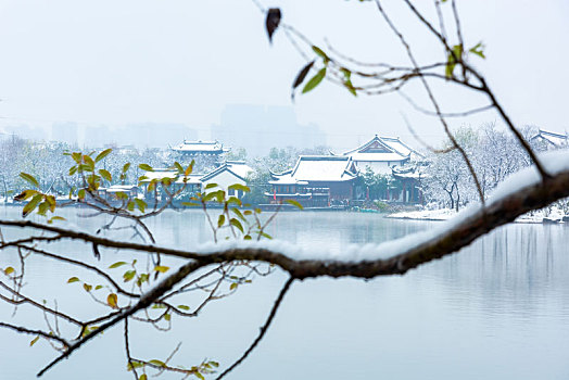 杭州湘湖雪景