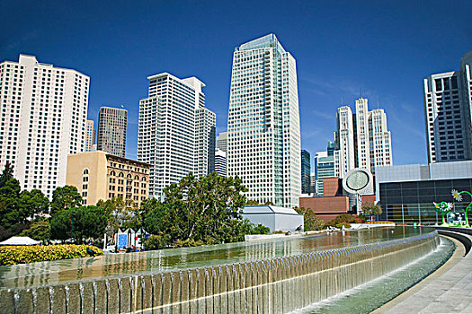 平台,喷泉,旧金山,加利福尼亚,美国
