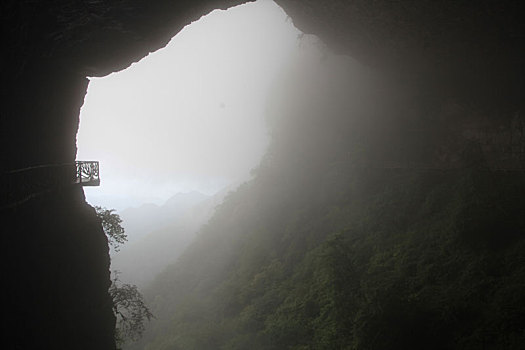 重庆南川,雨中金佛山云端栈道,与云雾起舞如仙如境