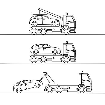 拖车,挑选,向上,交通工具,白色背景,卡车,背景