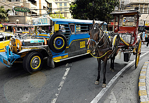 吉普尼车,出租车,马拉,马尼拉,菲律宾,东南亚