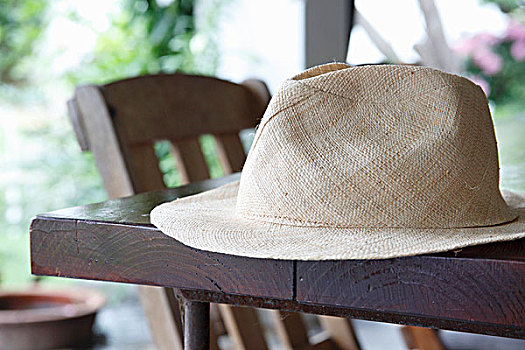 夏天,帽子,桌子