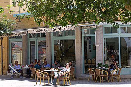 街边咖啡厅,地区,尼科西亚,塞浦路斯,希腊,欧洲