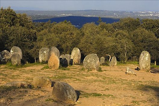环状列石,靠近,葡萄牙,欧洲