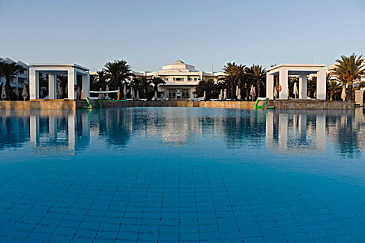 游泳,游泳池,酒店,胜地,杰尔巴,突尼斯,北非,非洲