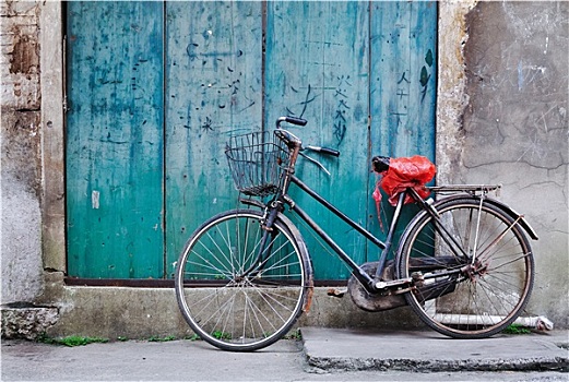老,中国,自行车