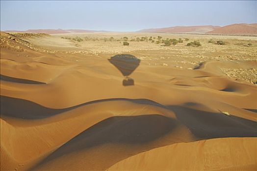 影子,气球,沙丘,索苏维来地区,纳米比亚