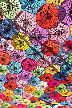 中国古代用的彩色纸伞