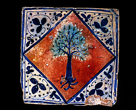 蓝色,瓷砖,15世纪