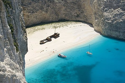 海滩,扎金索斯,爱奥尼亚群岛,希腊