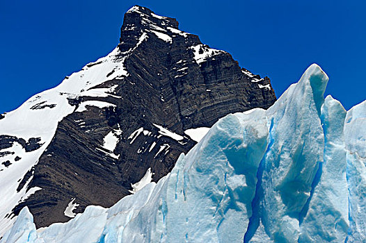 顶峰,冰,莫雷诺冰川,巴塔哥尼亚,阿根廷,南美